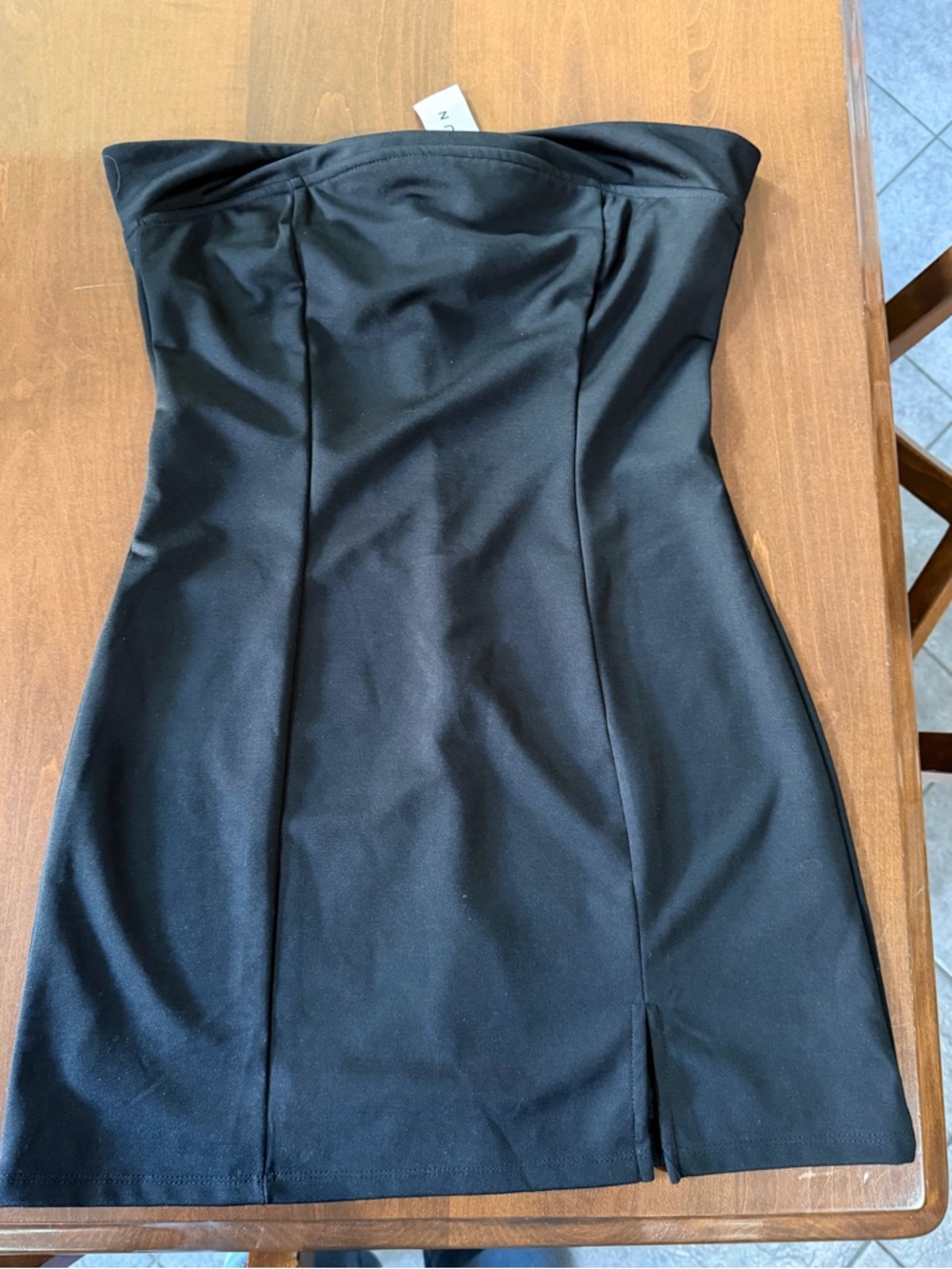 Kendall & Kylie Strapless Black Mini Dress